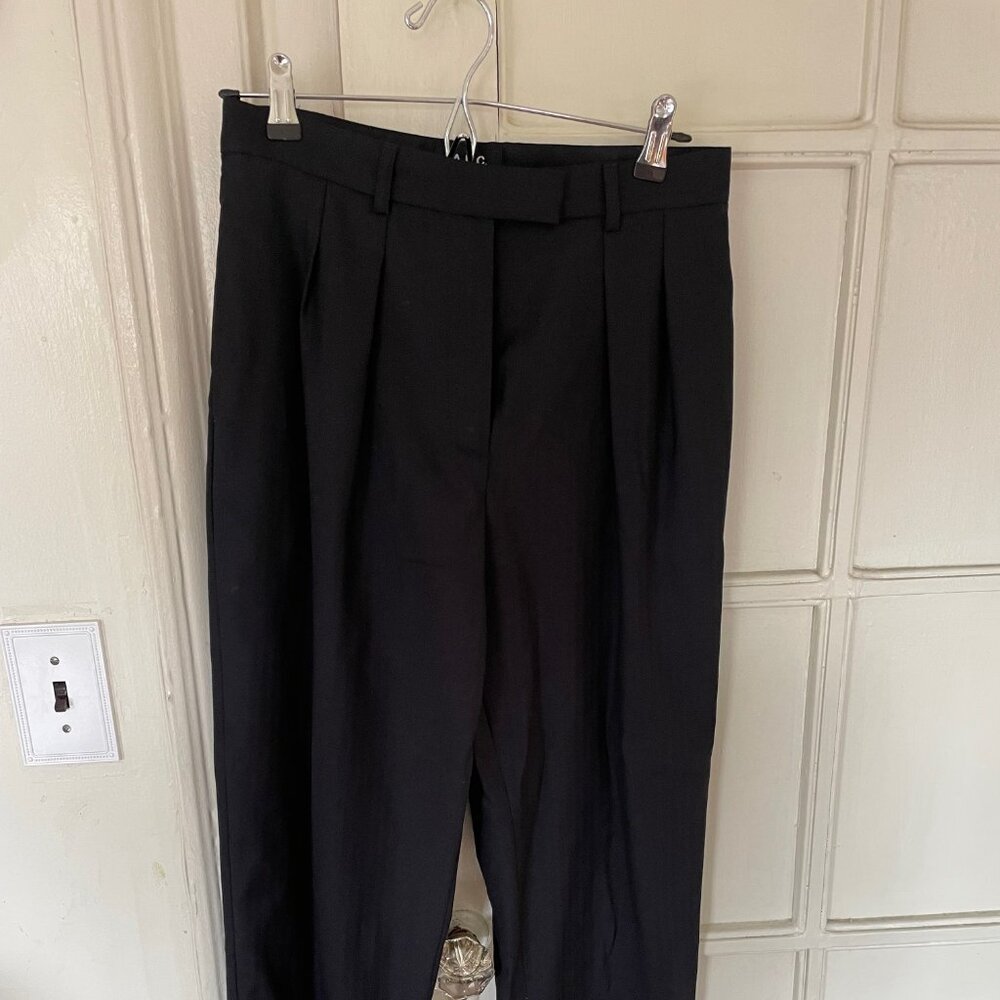 A.P.C. navy pinstripe virgin wool pants